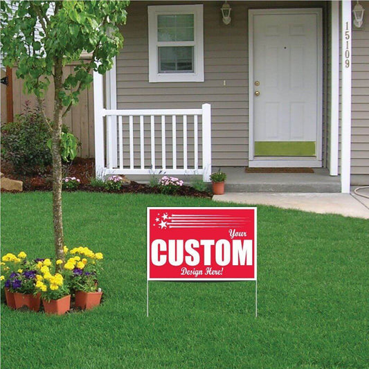 16"x24" Polybag Yard Signs with Wire U Frame