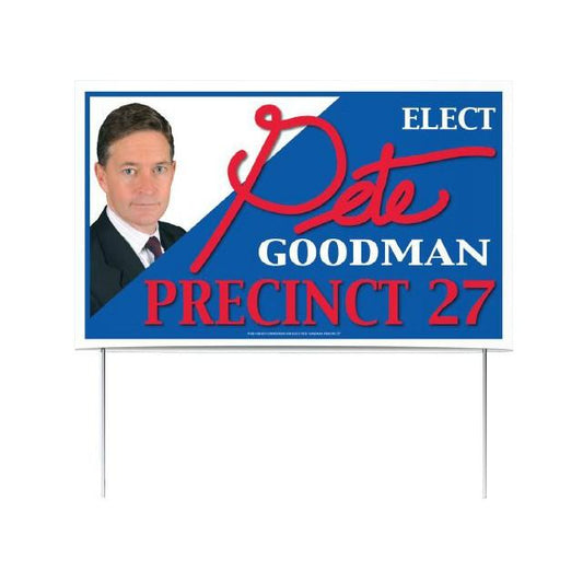 16"x26" Full Color Sealed Posterboard Yard Signs with Frames