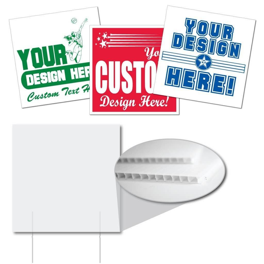 2'x2' Union Label Corrugated Plastic Yard Signs