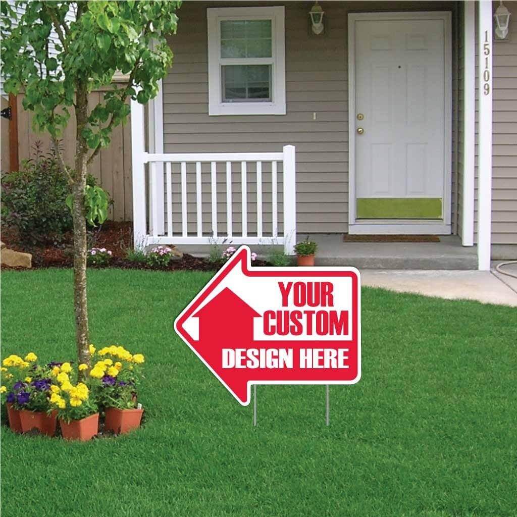 Arrow Shaped Corrugated Plastic Yard Signs