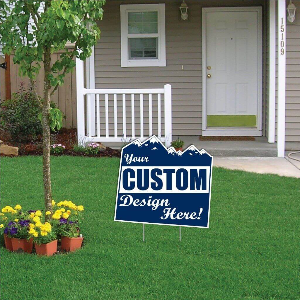 Colorado State Shaped Yard Sign 20.8"x19.5" Corrugated Plastic Yard Sign