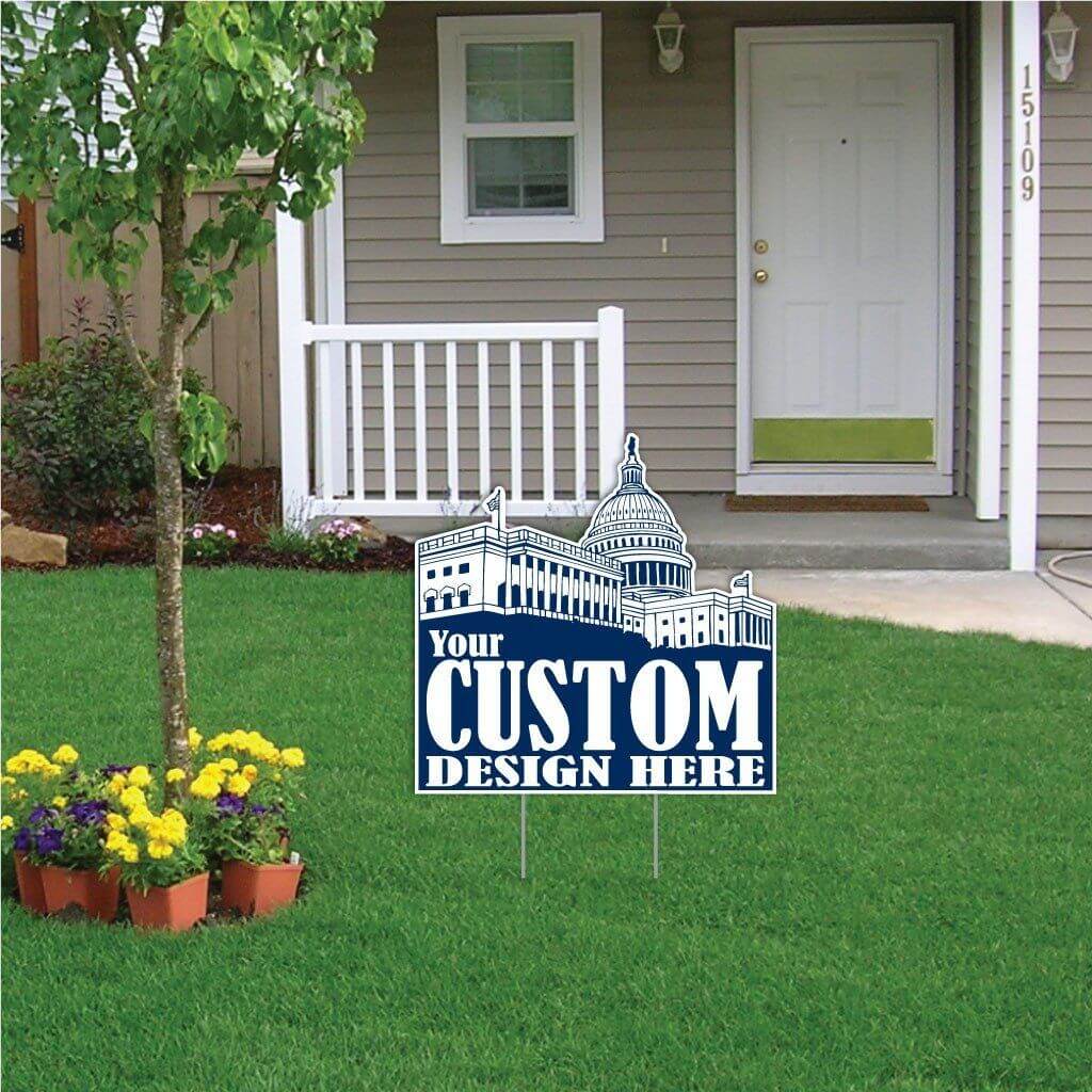 DC Shaped Sign 20.9"x20.9" Corrugated Plastic Yard Sign