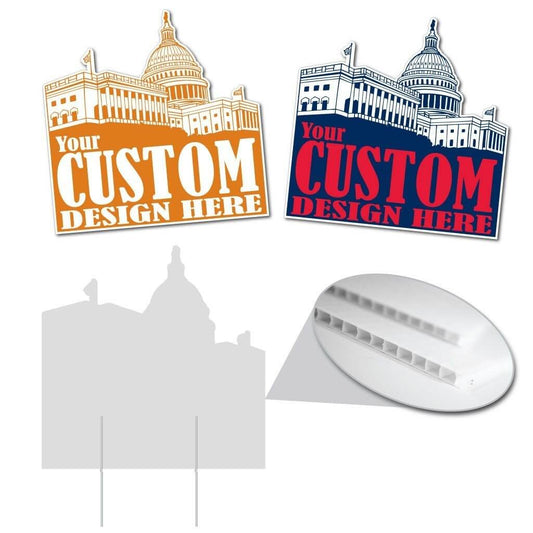 DC Shaped Sign 20.9"x20.9" Corrugated Plastic Yard Sign