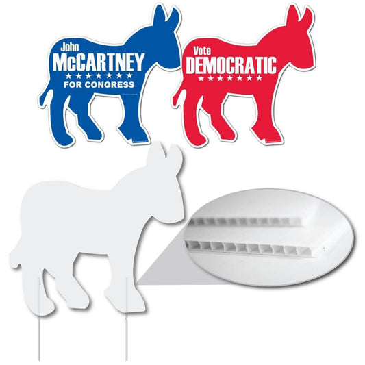 Donkey Shaped Yard Sign - 22" Corrugated Plastic