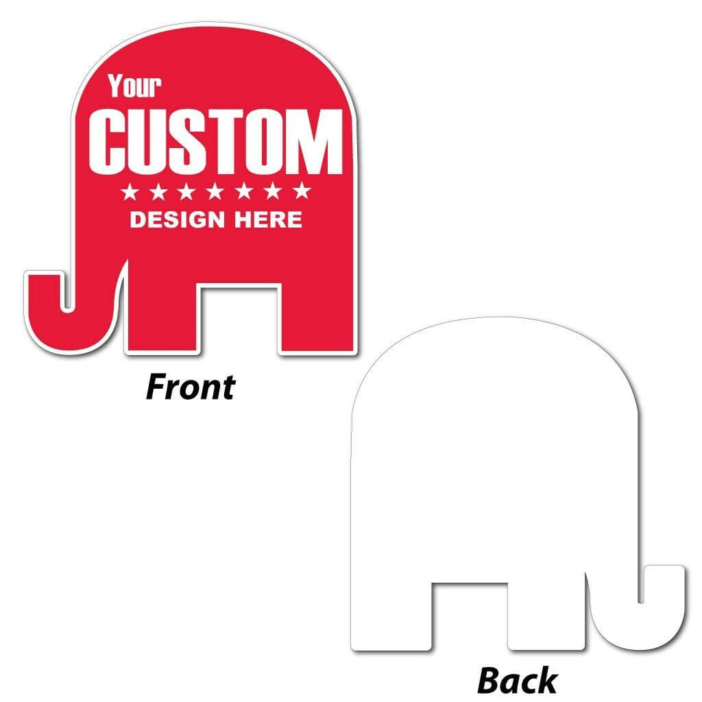 Elephant Shaped Sign - 22" Corrugated Plastic Yard Sign