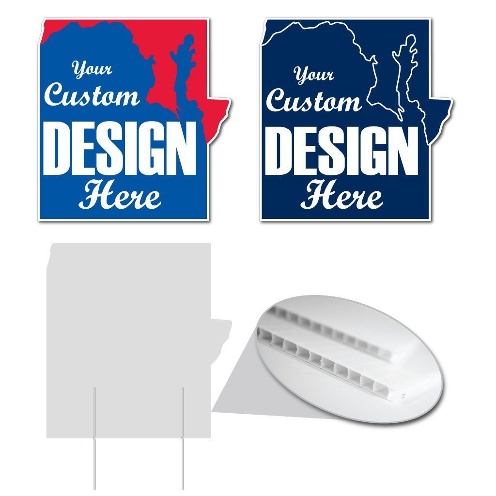Maryland State Shaped Yard Sign 20.6"x21.7" Corrugated Plastic
