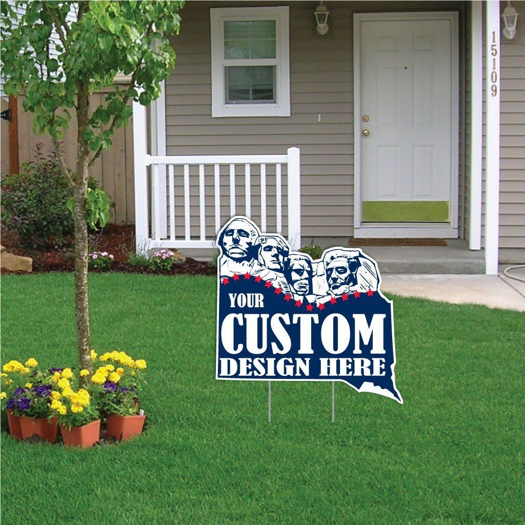 South Dakota State Shaped 20.8"x20.9" Corrugated Plastic Yard Sign