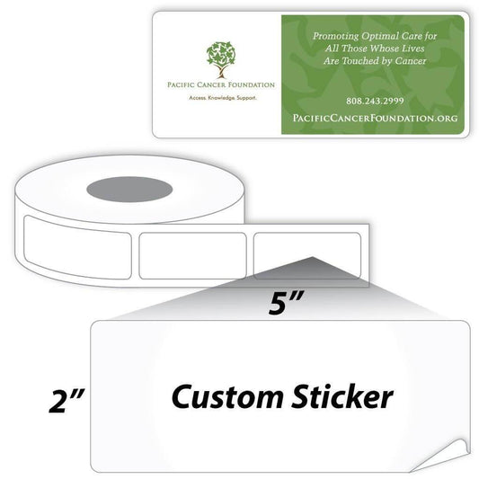 2"x5" Rectangle Sticker with Round Corners