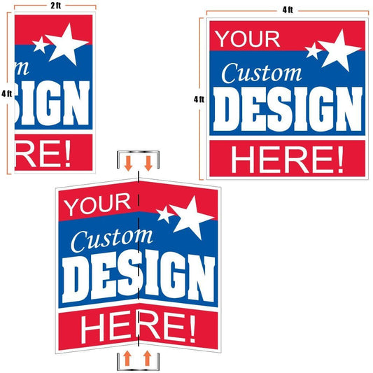 4'x4' Foldable Corrugated Plastic Yard Signs