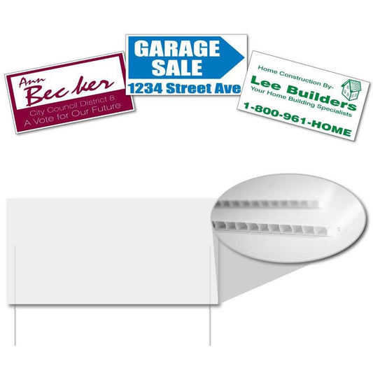 6"x12" Corrugated Plastic Yard Signs