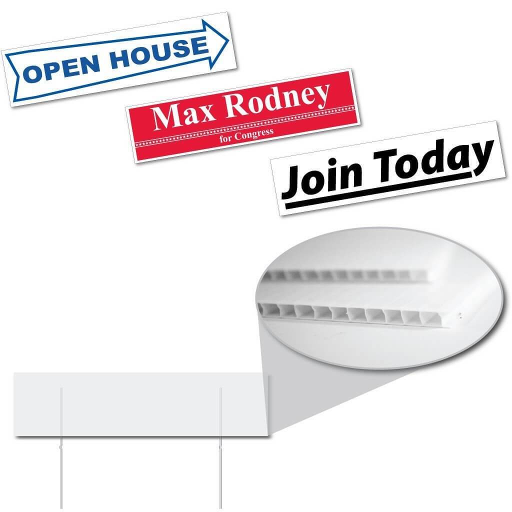 6"x24" Corrugated Plastic Yard Sign