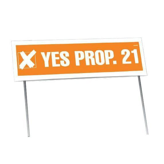 Union Label 8"x26" Sealed Posterboard Yard Sign with Frames
