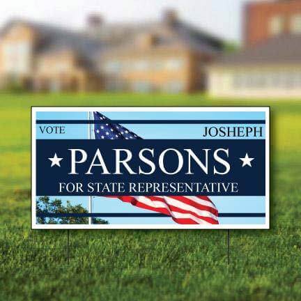 12"x24" Design Your Own Corrugated Plastic Campaign Yard Signs