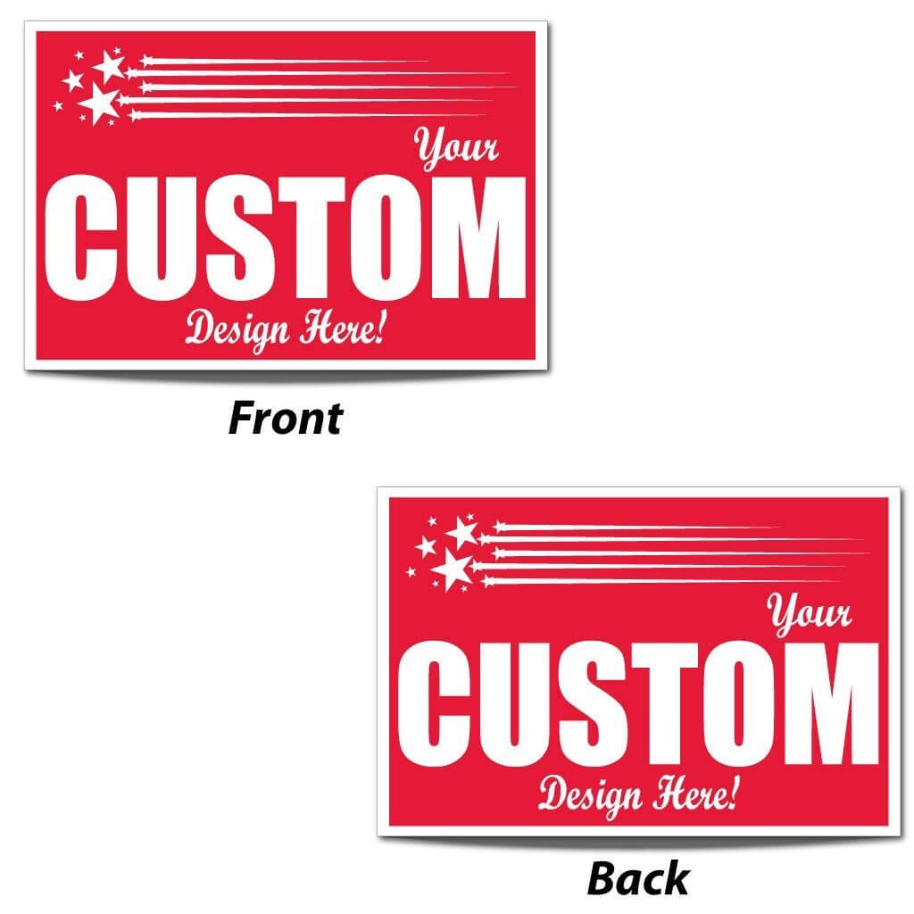 16"x24" Polybag Yard Signs with Wire U Frame