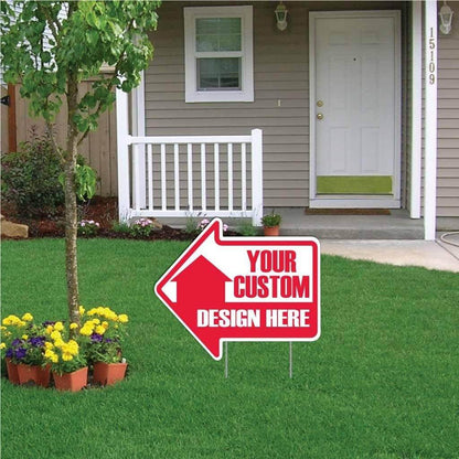Arrow Shaped Corrugated Plastic Yard Signs