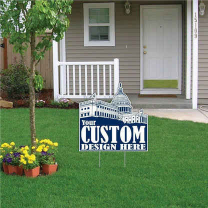 DC Shaped Sign 20.9"x20.9" Corrugated Plastic Yard Sign