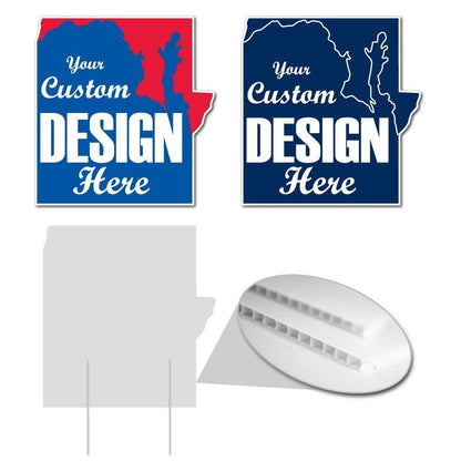 Maryland State Shaped Yard Sign 20.6"x21.7" Corrugated Plastic