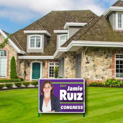 3'x4' full color corrugated platic yard sign