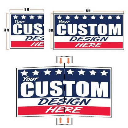 3'x6' Foldable Corrugated Plastic Yard Sign