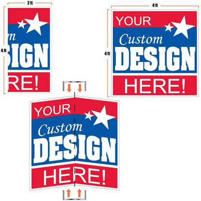4'x4' Foldable Corrugated Plastic Yard Signs