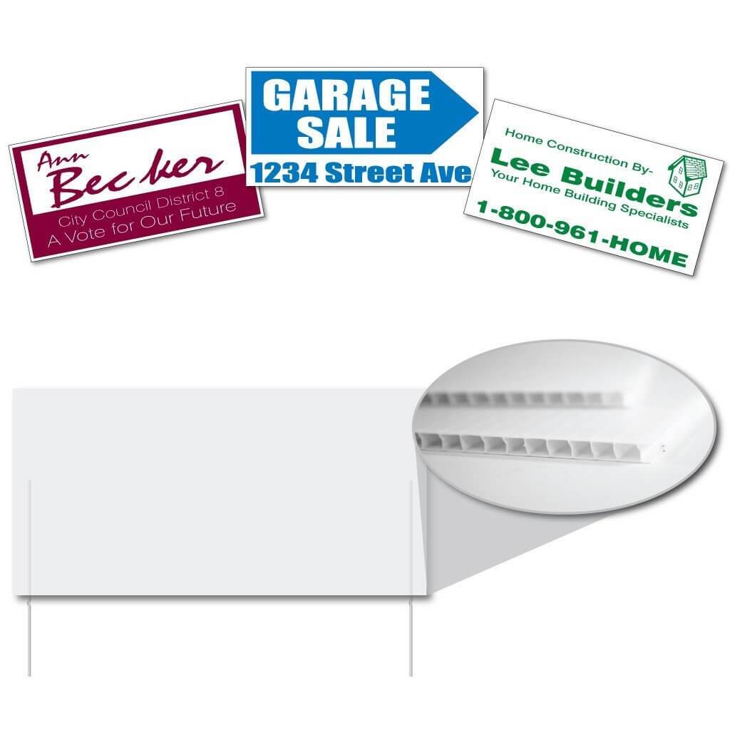 6"x12" Corrugated Plastic Yard Signs
