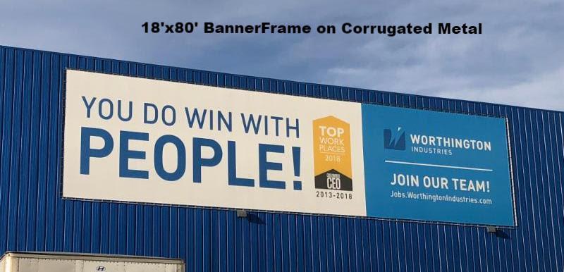 Wall Mounted Banner Frame System - Oversized Signage Solution - Great for 5 weeks or 5 years!