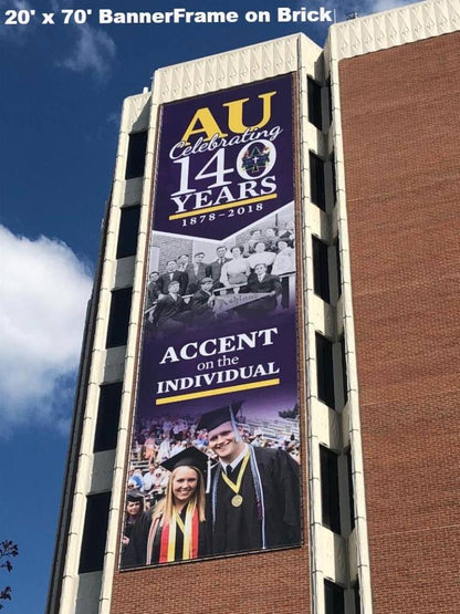 Wall Mounted Banner Frame System - Oversized Signage Solution - Great for 5 weeks or 5 years!