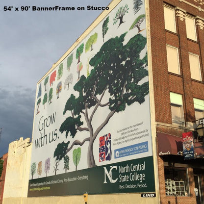 Wall Mounted Banner Frame System - Oversized Signage Solution - Great for 5 weeks or 5 years!