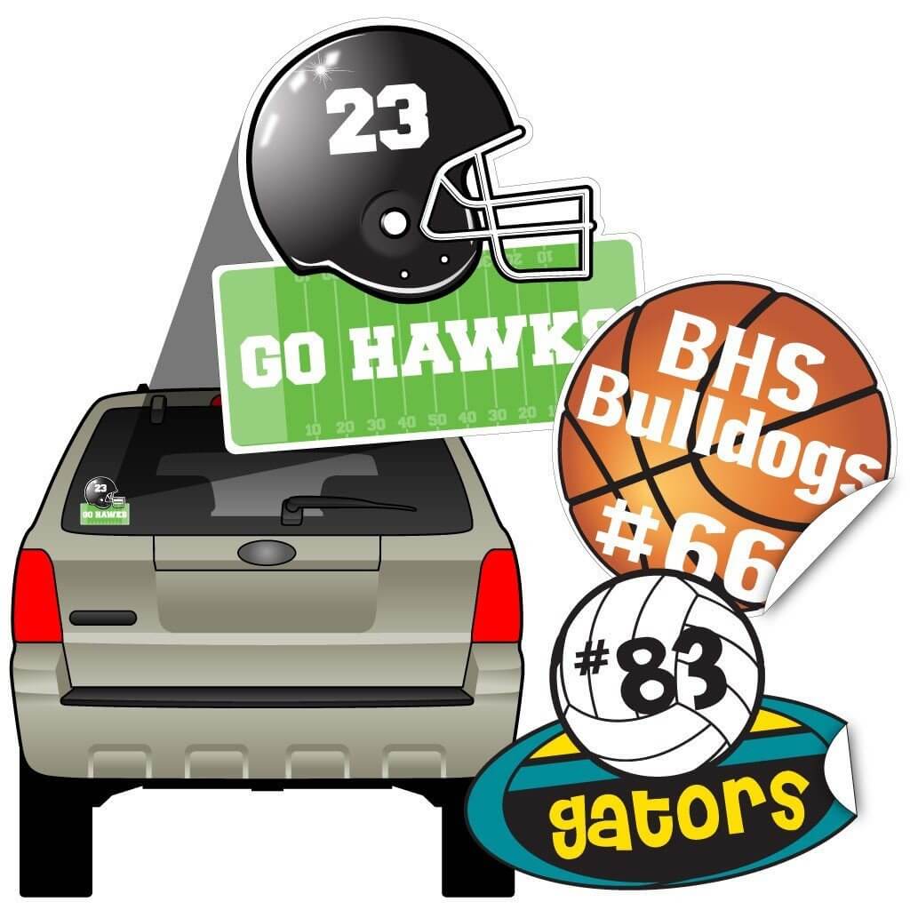 Team Car Window Decals