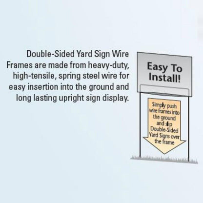 Union Label 21"x34.5" Sealed Posterboard Yard Sign with Frames